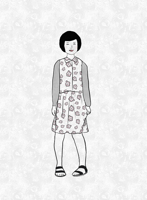 Free girl portrait figure illustration