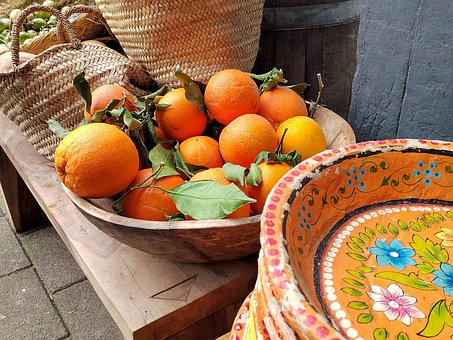Orange, Zitrusfrüchte, Orangen, Basar