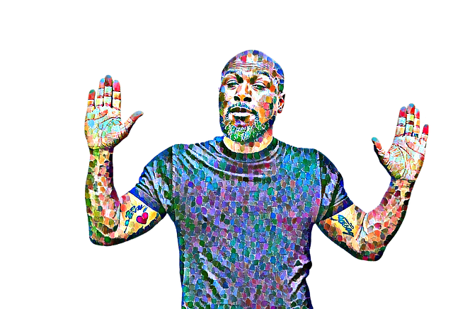 Free man black art illustration