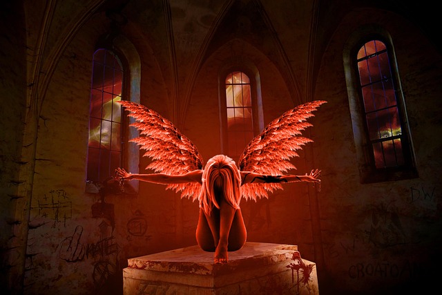 Free angel altar woman illustration