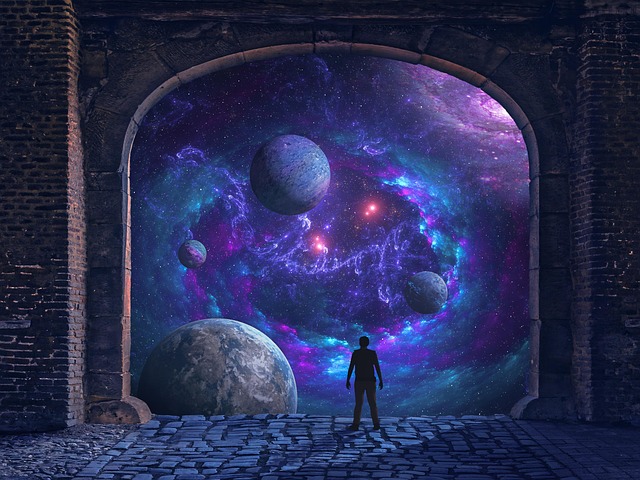 Free space galaxy stars illustration