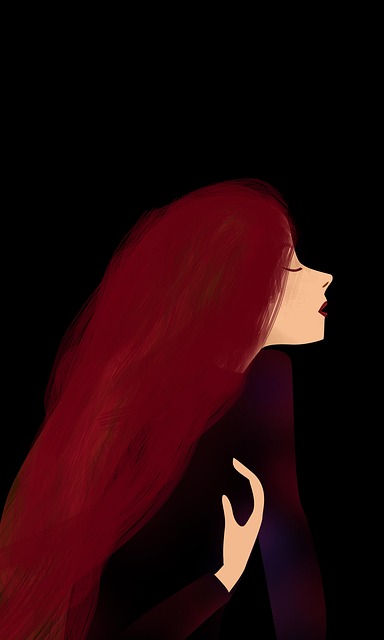Free woman painting creative illustration