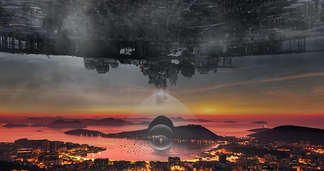 Free city sci-fi futuristic illustration