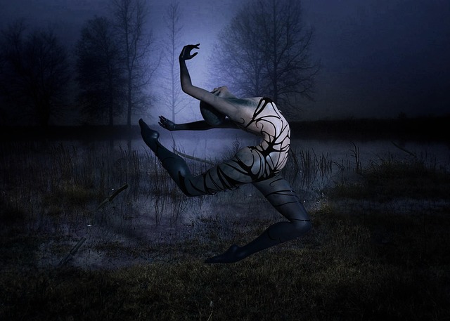 Free dancer woods lake illustration