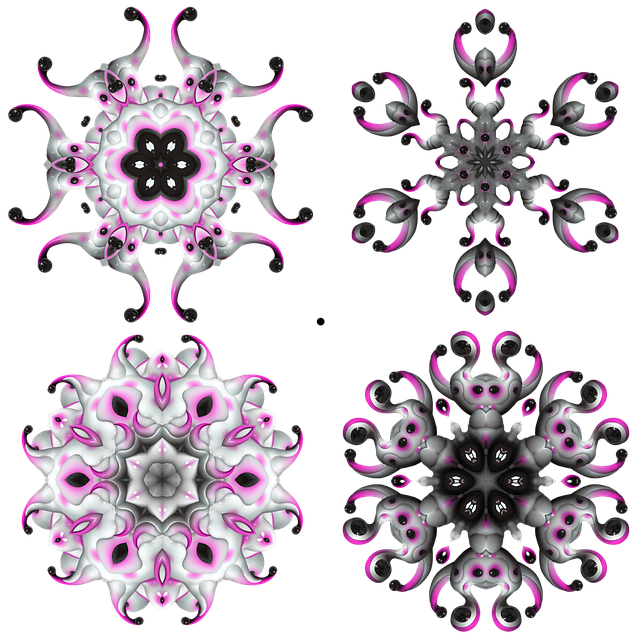 Free rosette flower petals illustration