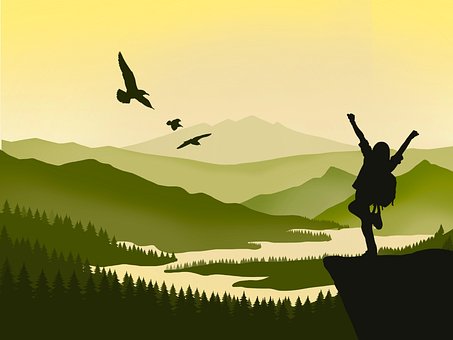 Reisen, Vögel, Natur, Sommer, Landschaft