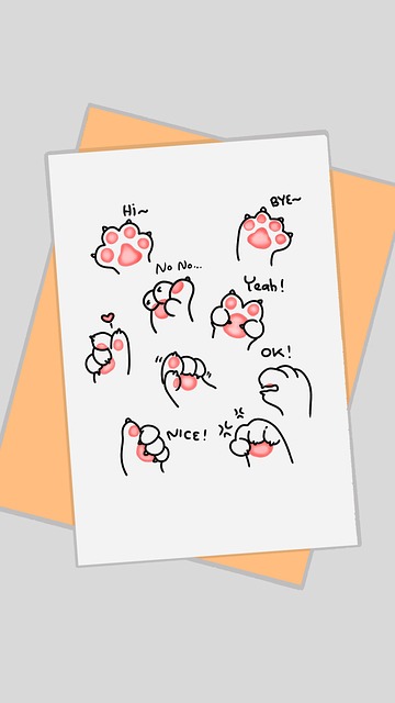 Free wallpapers paw paint illustration