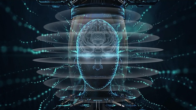 Free humanoid micro chip futuristic illustration