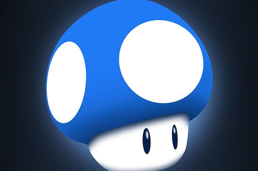 Free Fungus Blue illustration and picture