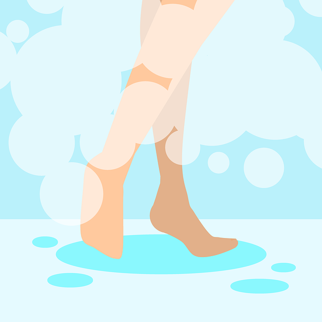 Free shower blue bath illustration