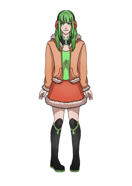 Free anime model girl illustration