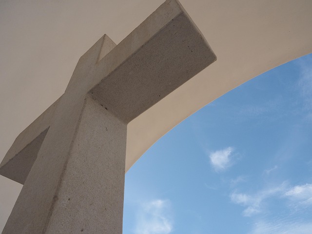 Italien, Sardinien, Cross, Beton, Himmel
