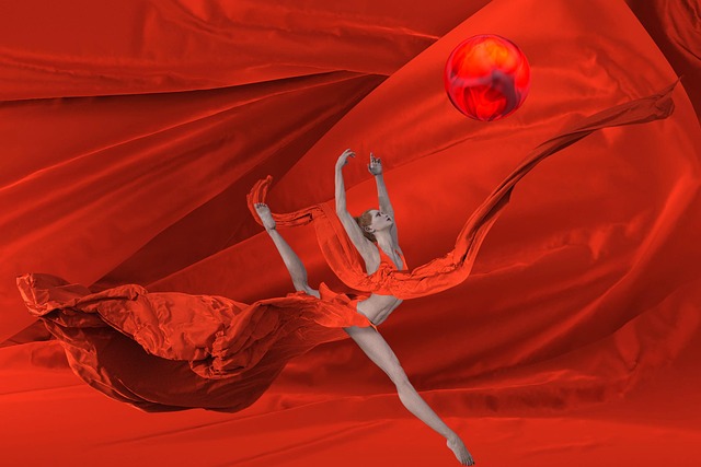 Free background red silky illustration