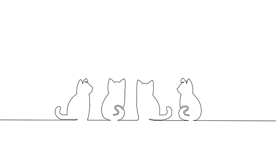 Katte, Tegning, Dyr, Digital Kunst