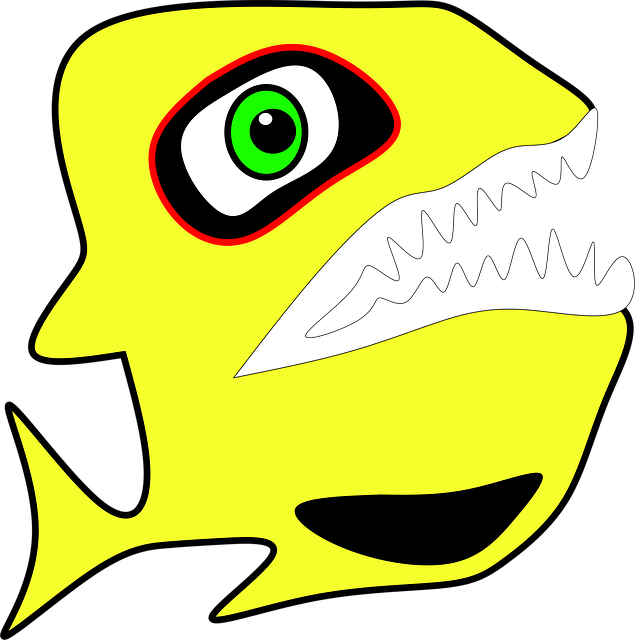 Gelber Fisch, Meer Kreatur, Natur