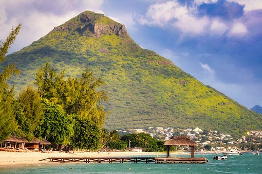 Montanha, Praia, Oceano, Mar, Maurício