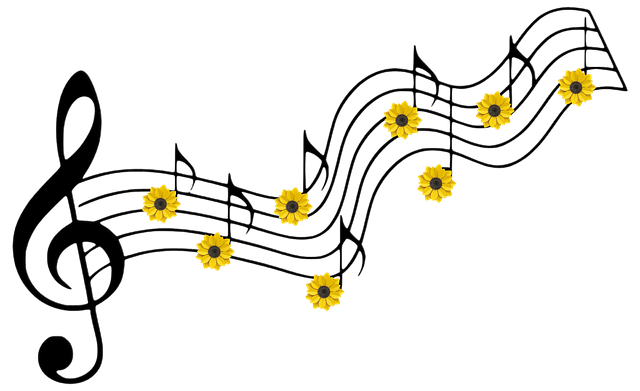 Free music stave nature illustration