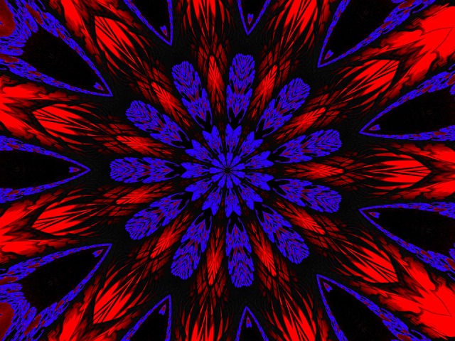 Free mandala kaleidoscope template illustration