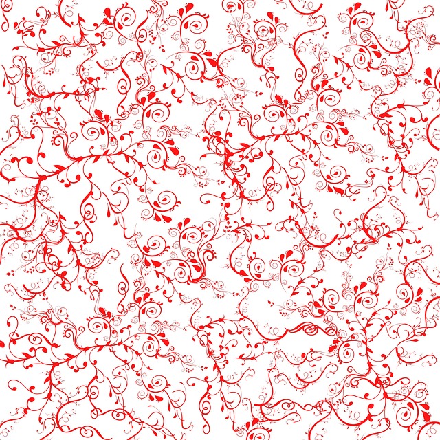 Motif de feuille rouge