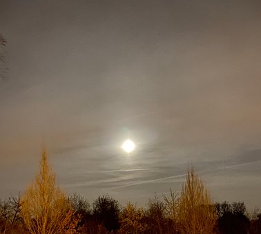 Lua, Noite, Céu, Paisagem, Natureza