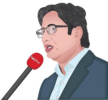 Free Ravish Kumar Indian Journalist illustration and picture
