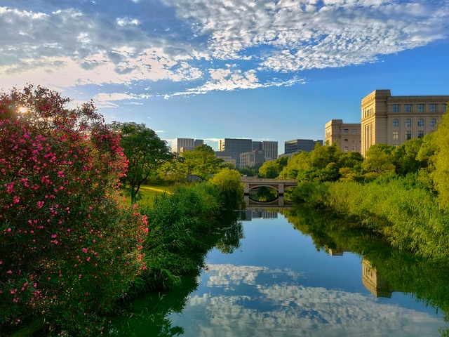Free Fudan University Reflection In Water photo and picture