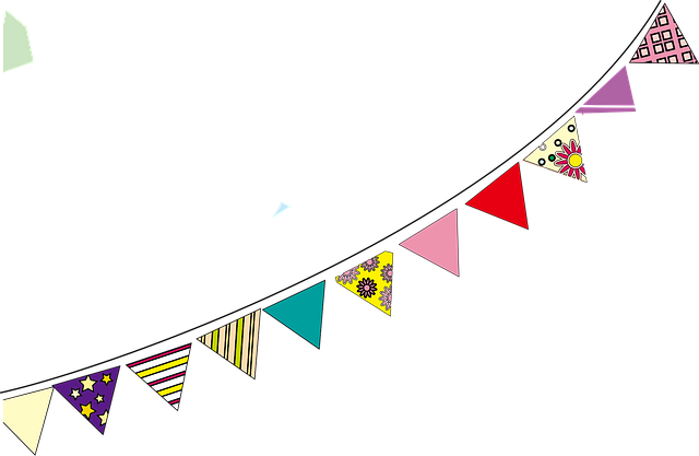 Free flags decoration party illustration