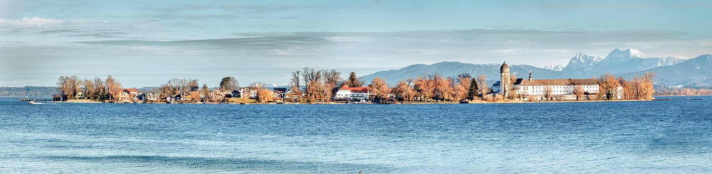 See, Meer, Insel, Frauen Insel, Chiemsee