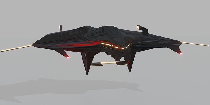 Raumschiff, Science-Fiction, 3D, Zukunft