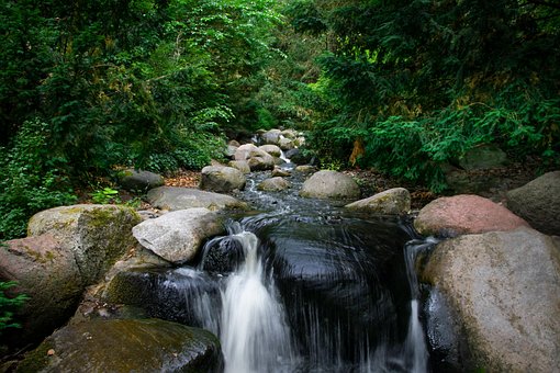 Wasserfall, Natur, Steine, Frühling