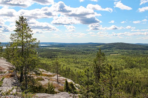 Finlanda, Munte, Deal, Nori, Vară
