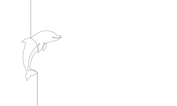 Delfin, Dyr, Marine Liv, Tegning, Natur