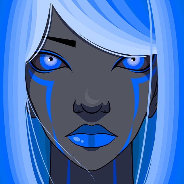 Free woman cyber scifi illustration