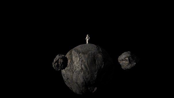 Rom, Univers, Stein, Svart, Astronaut