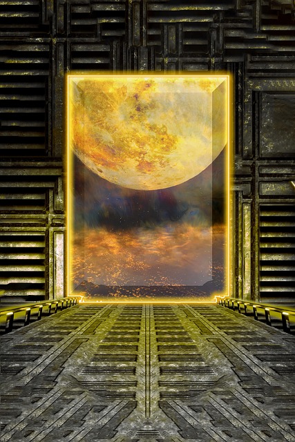 Free moon sci-fi science fiction illustration