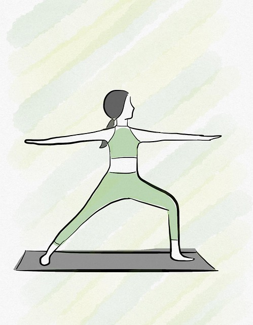 Free yoga stretching exercise illustration