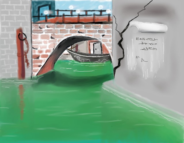 Download free HD stock image of Bridge Channel Free bridge channel venice illustration