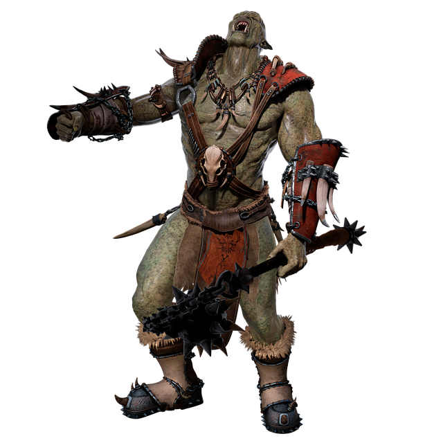 Free orc fantasy barbarian illustration