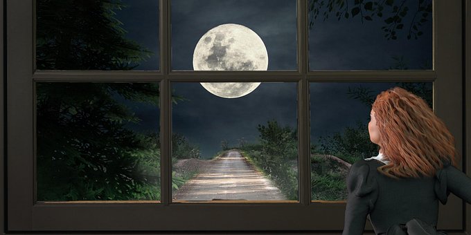 Licht, Reflexion, Himmel, Mond