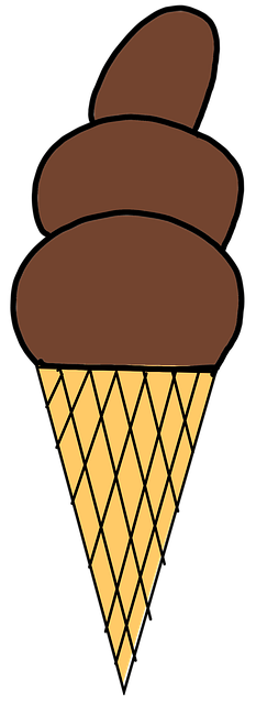 Free chocolate ice cream soft-serve illustration