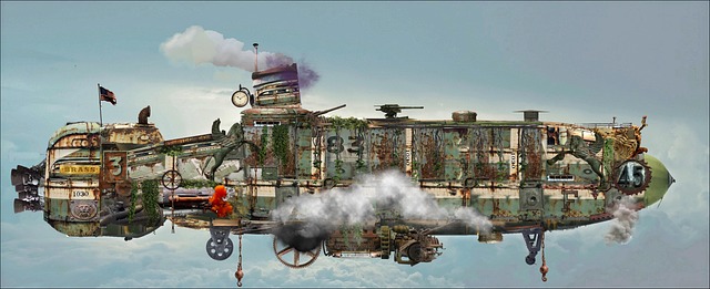 Luftskib, Steampunk, Fantasi, Dieselpunk