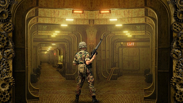 Free background hallway bunker illustration