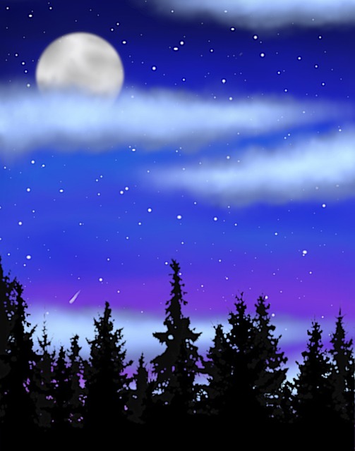Sternenhimmel, Nachthimmel, Hintergrund
