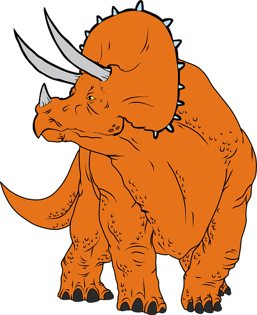 Free triceratops dinosaur reptile illustration
