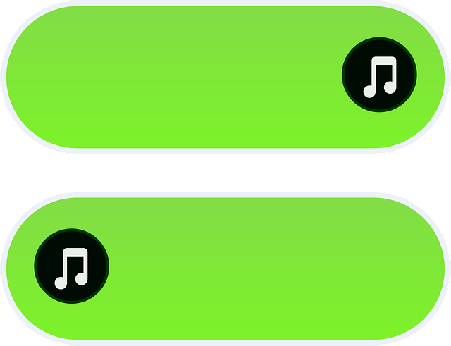 Free music button rectangle vector