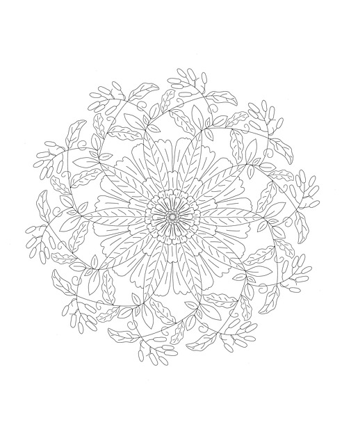 Mandala, Ornament, Stregtegning, Blomst
