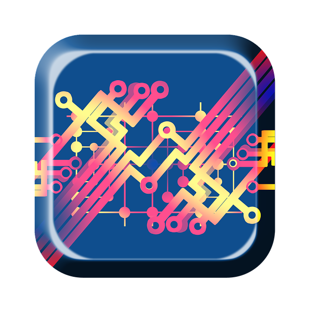 Free stud button circuit board illustration