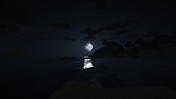 Minecraft, Videospelletje, Maan, Water