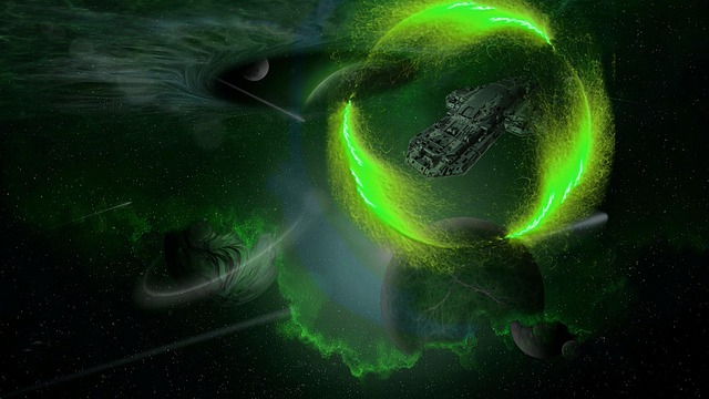 Free space planets portal illustration