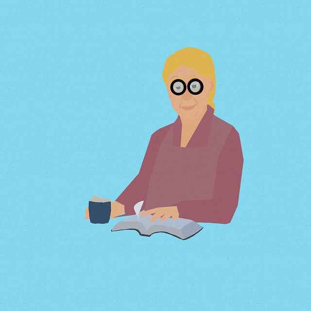 Free old woman cartoon illustration